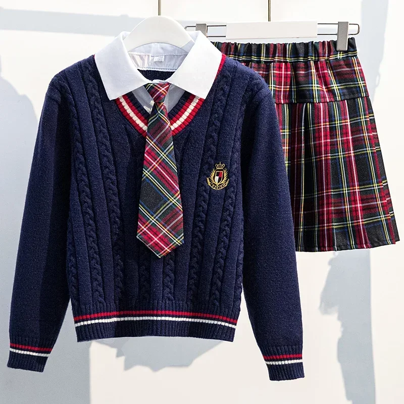 2024 Kids Clothes Autumn for Girls School Uniform Twinset Kids School Look Girl Clothes Junior Girl Clothing School Clothes - Image 3