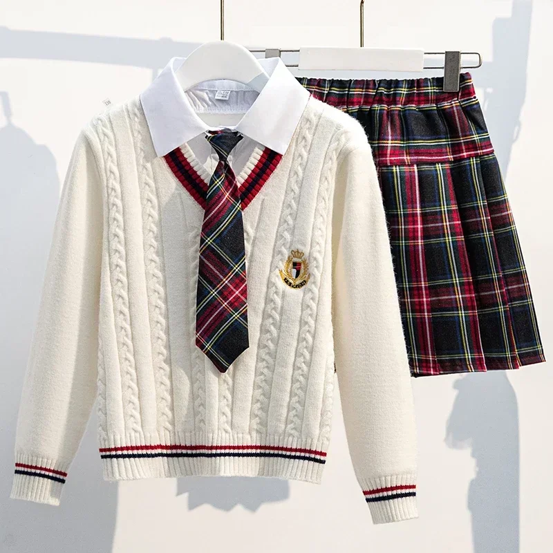 2024 Kids Clothes Autumn for Girls School Uniform Twinset Kids School Look Girl Clothes Junior Girl Clothing School Clothes - Image 2