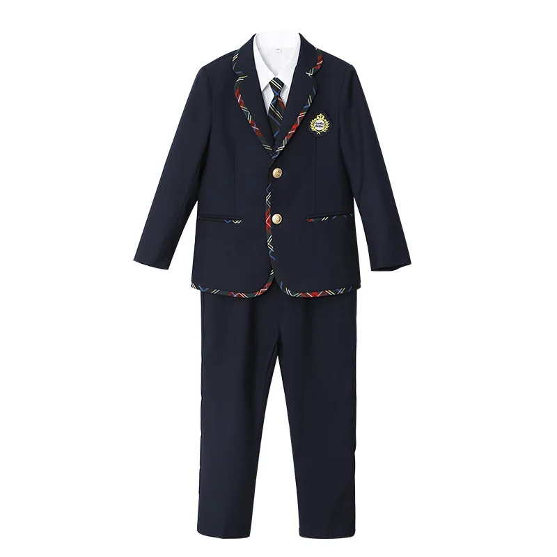 Boys School Uniform Girls Jacket Plaid Skirt Suits Children Formal Dress Toddler Student Clothes Sets Kids British Class Outfits - Image 6